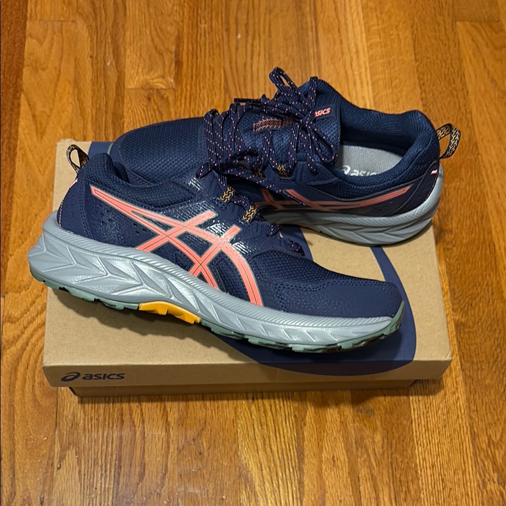 Asics Blue Athletic Shoes Gel-Venture 9 size 9 Indigo blue/Papaya - Picture 9 of 11